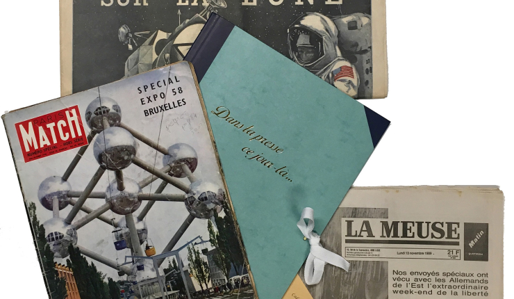 A REMETTRE :  DANS LA PRESSE CE JOUR-LA - LE JOURNAL ANNIVERSAIRE - CADEAURETRO.COM image